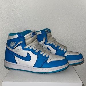University blue Jordan ones